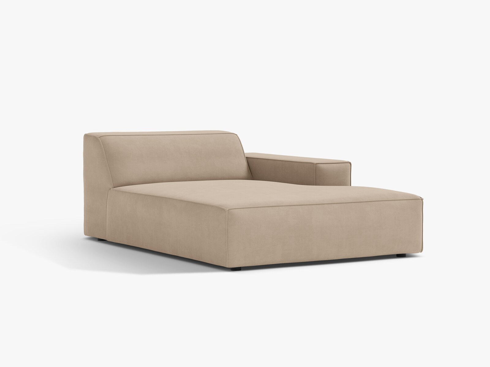 Micadoni Jodie Chaiselongue Rechts Samt Venus Beige