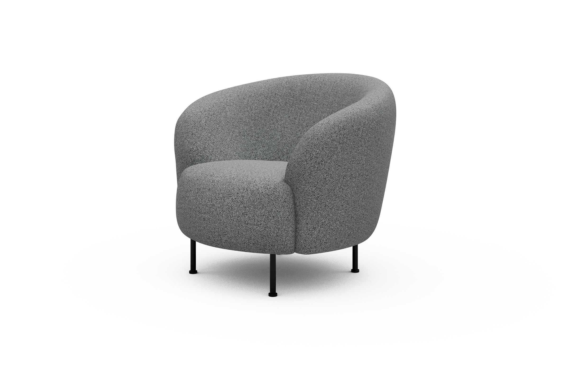 Sessel Ronda Metallbeine Schwarz Aivi-Gravet-Grey