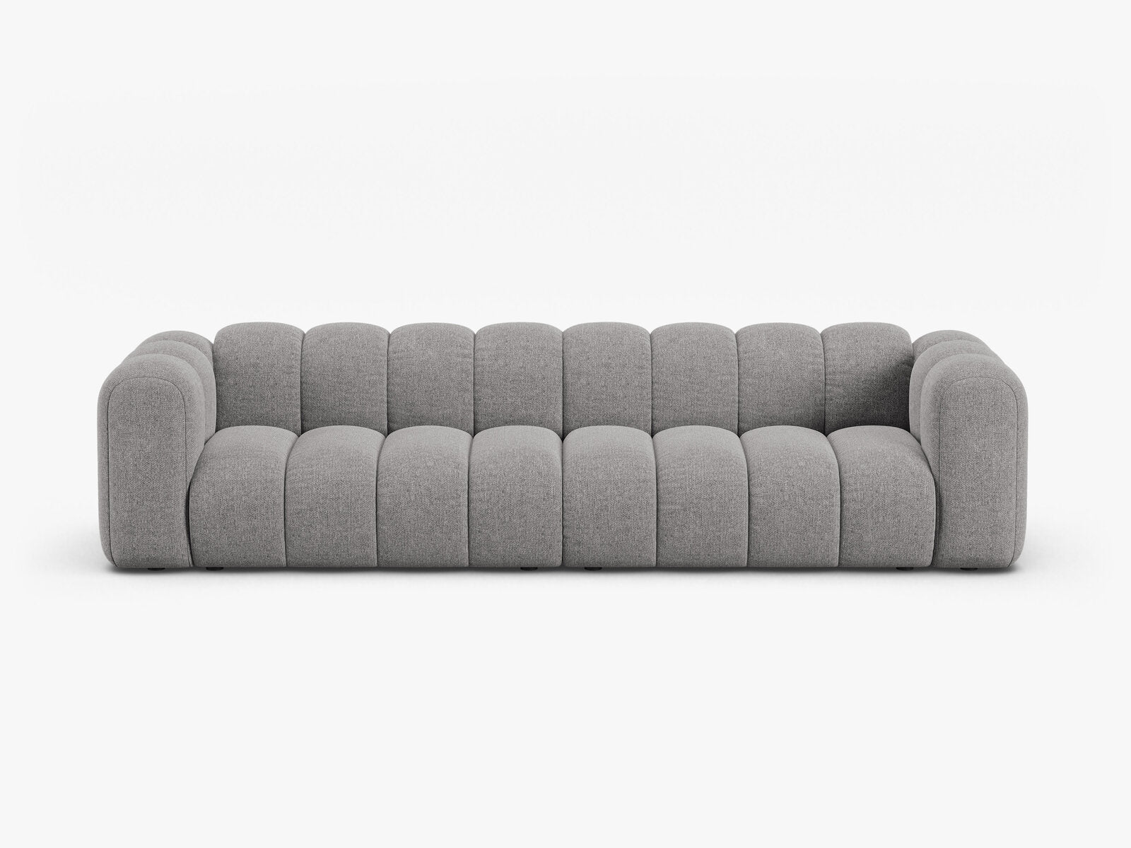 Micadoni Modulares Sofa Lupine 4-Sitzer Chenille Eden Hellgrau