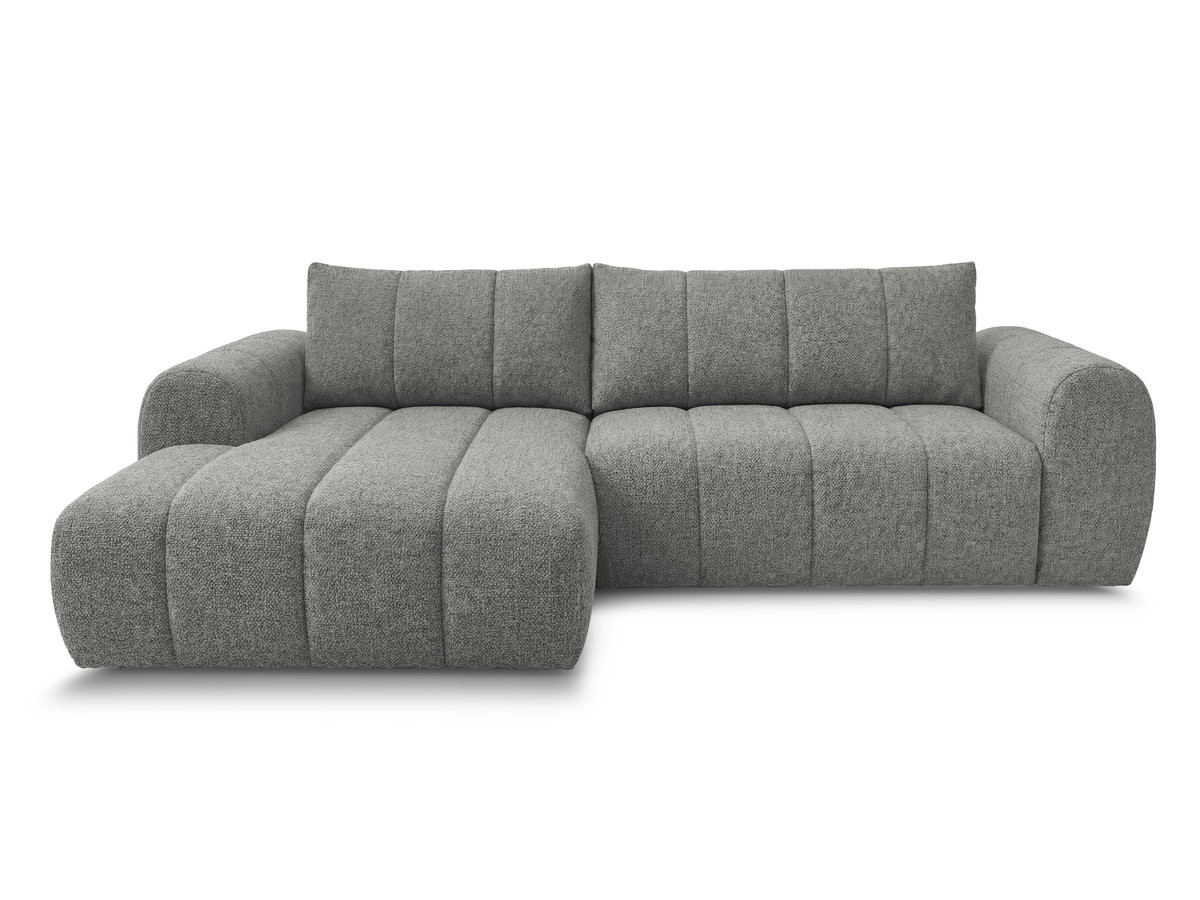 Bobochic Nesty Ecksofa 272 cm Melange-Stoff Dunkelgrau Ecke links