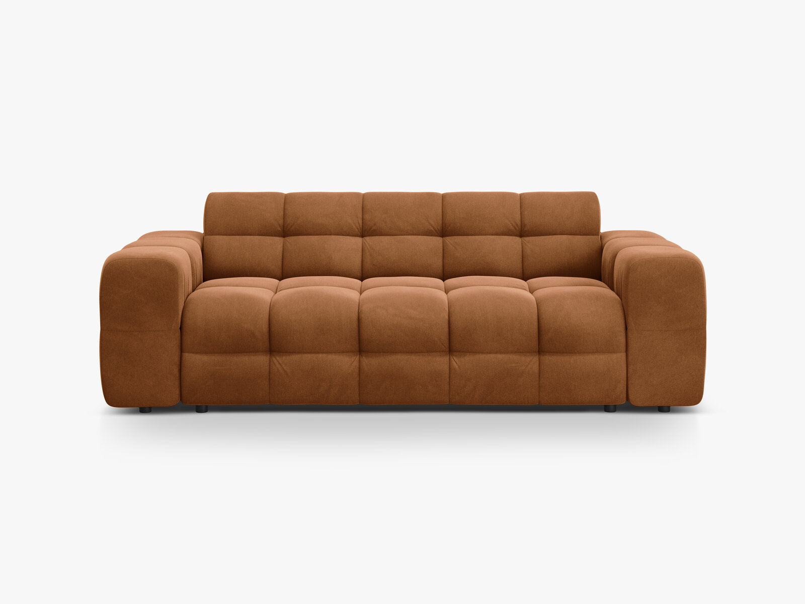 Micadoni Sofa Kendal 3-Sitzer Samt Kamel