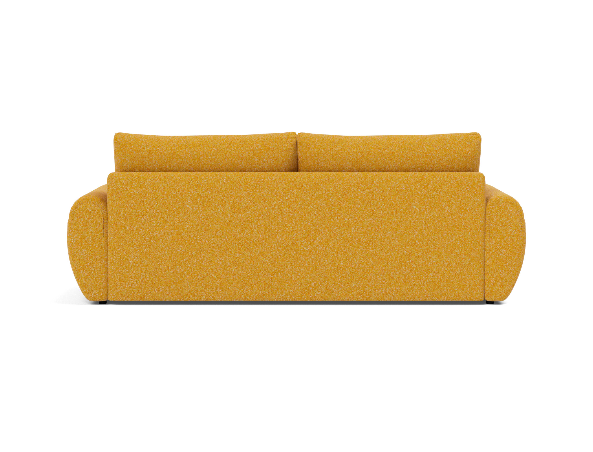 Schlafsofa Norum mit Curve-Armlehnen Boucle Skandi 536-Ochre
