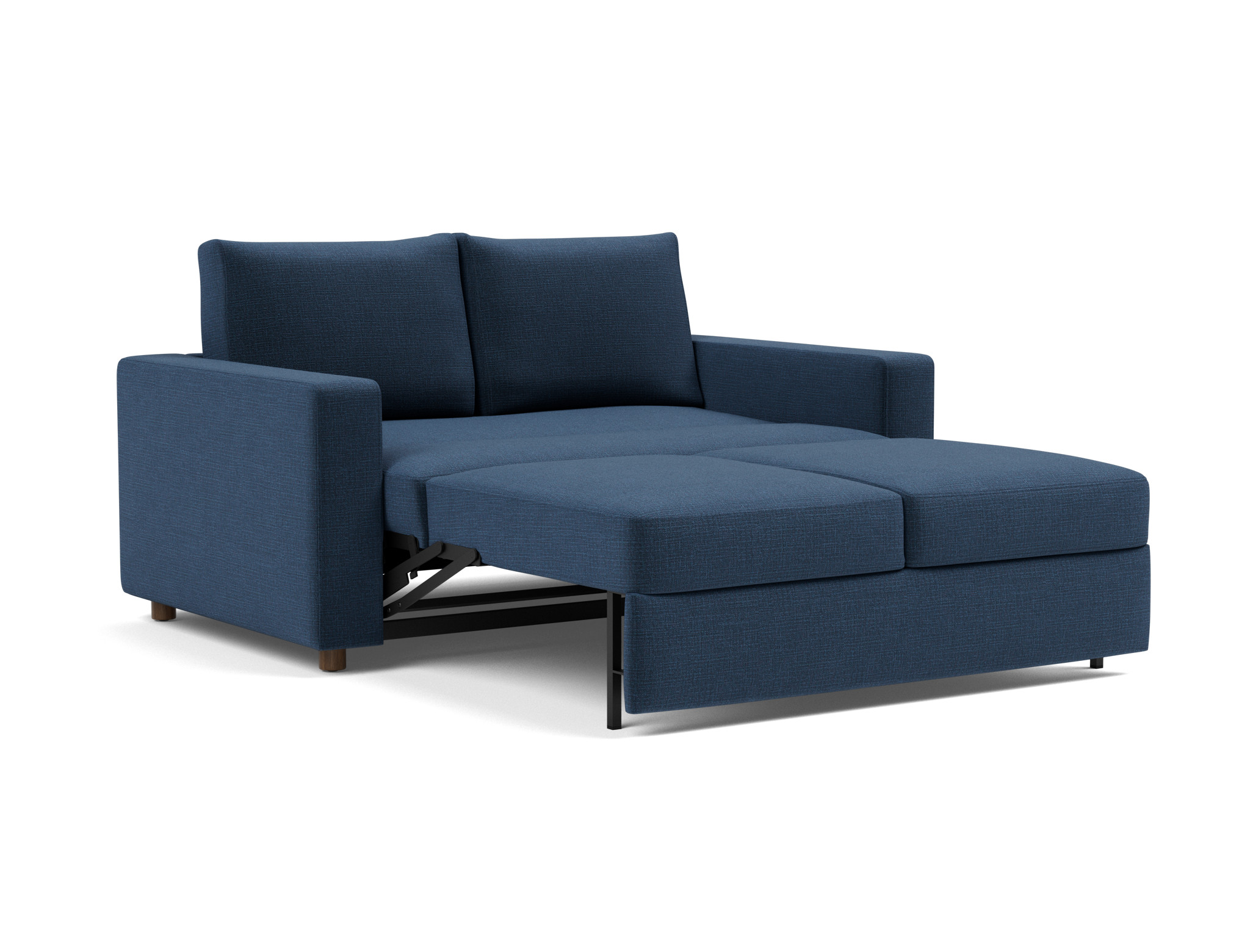 Schlafsofa Neah mit Standard-Armlehnen 140 Chenille Esina 414-Indigo-Blue