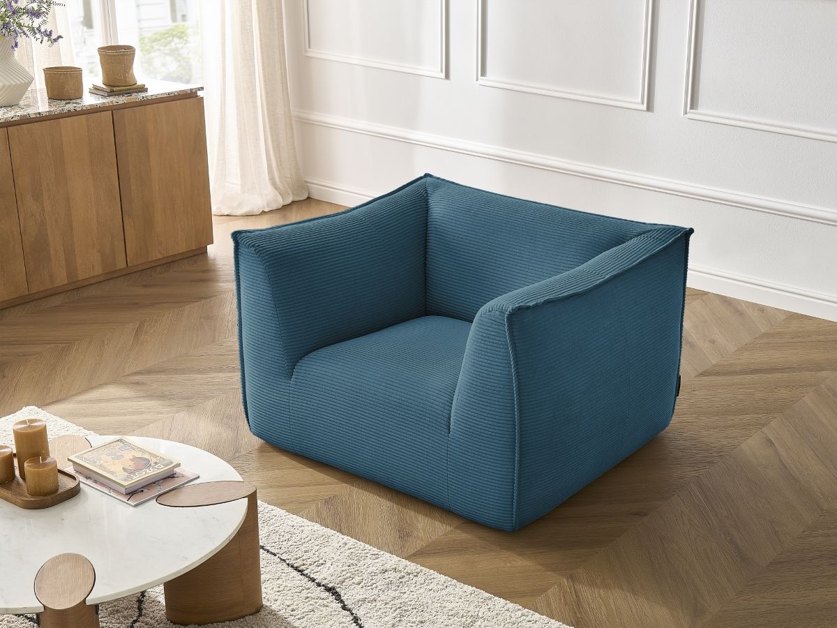 Bobochic Giorgia Sessel Cordsamt Hellblau