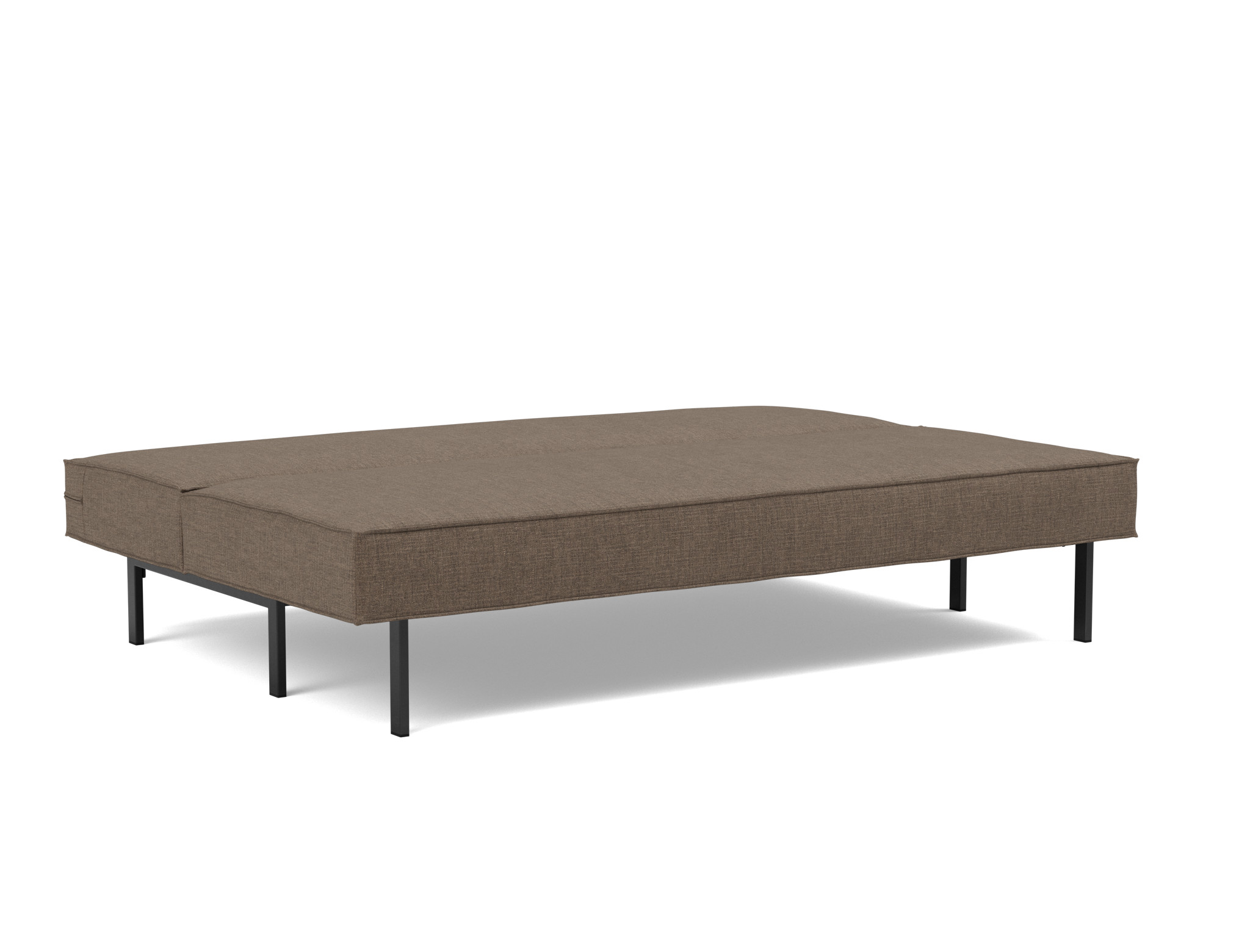 Schlafsofa Sly Chenille Esina 411-Cedar-Brown Beine Schwarzes Metall