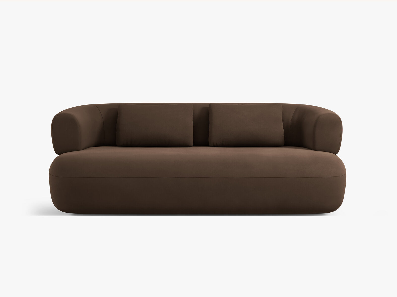 Micadoni Sofa Jenny 2-Sitzer Samt Salvador Schokolade