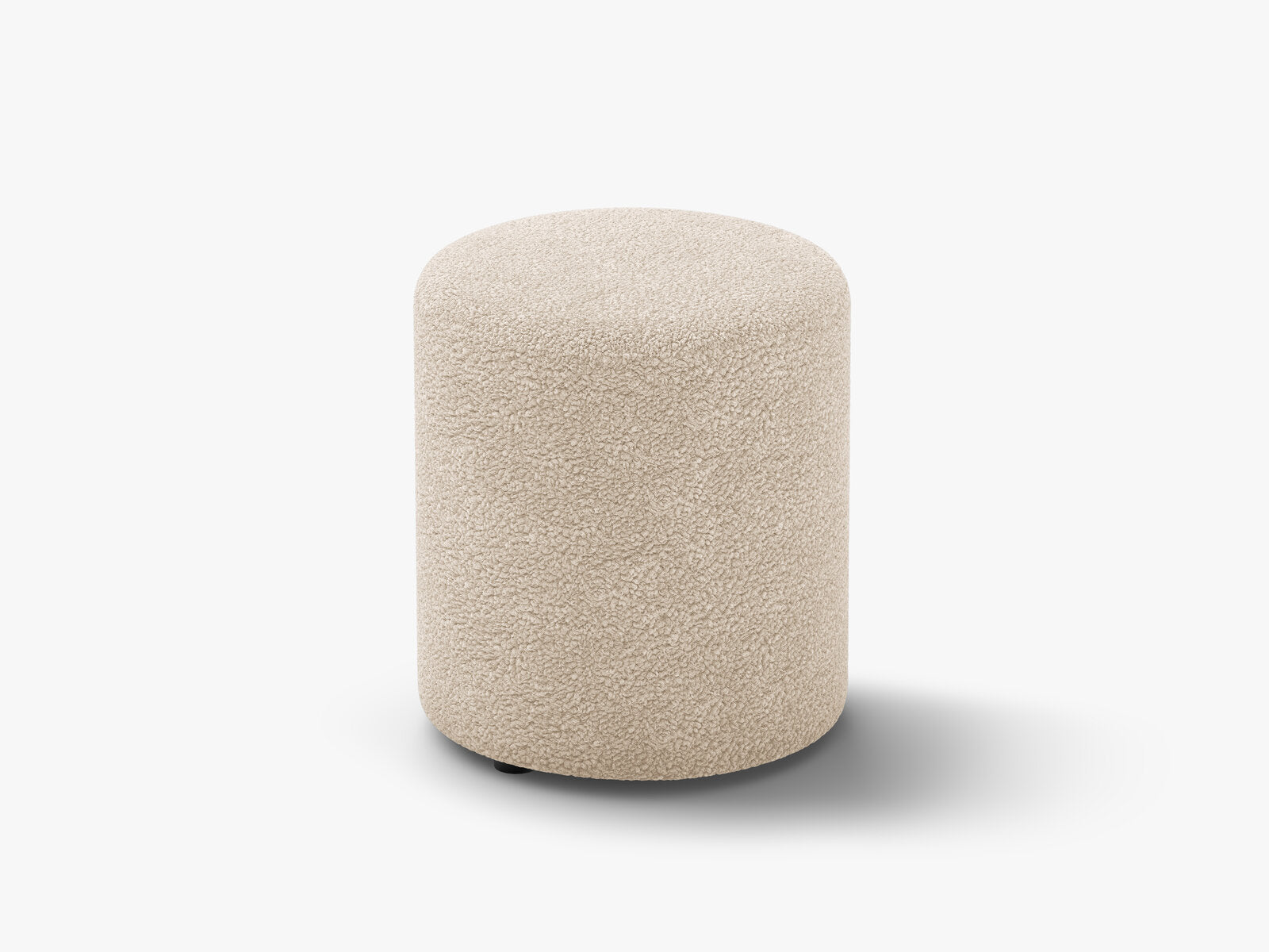Micadoni Pouf Dia 40cm Boucle Rolf Helles Beige