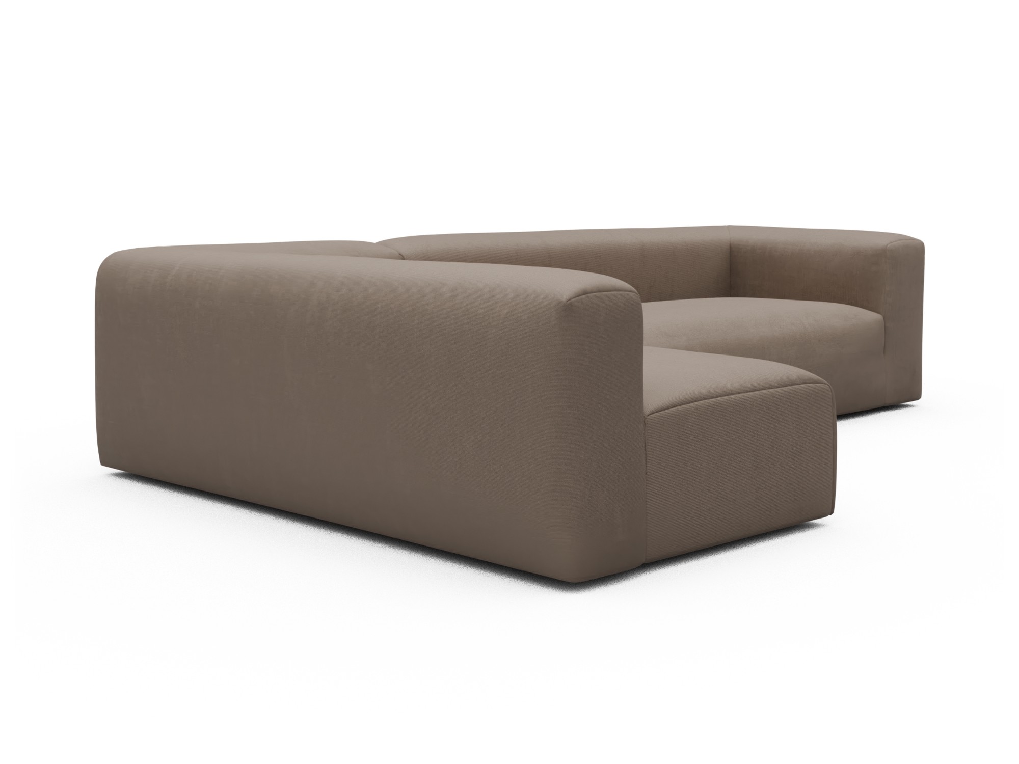 Skandi Home Ecksofa Fred 2x 2,5-Sitzer links offen Cordufine-Biege moebelfaktor