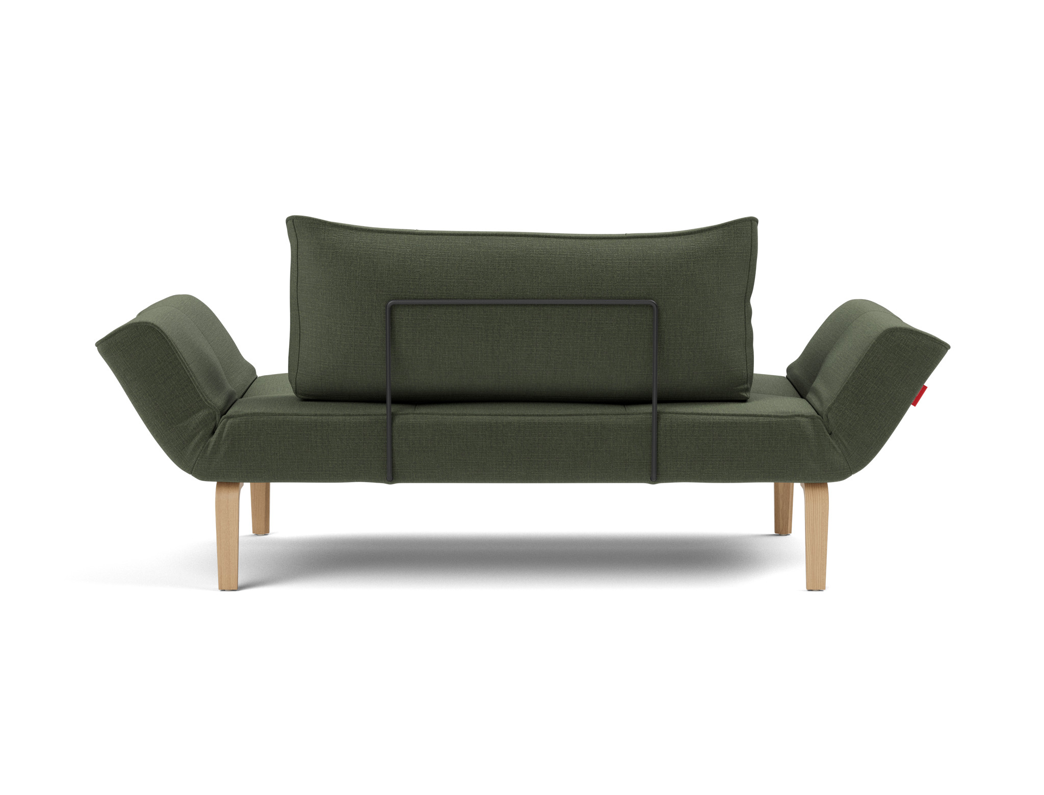 Tagesbett Zeal Chenille Esina 413-Olive-Green Beine Bow Eiche