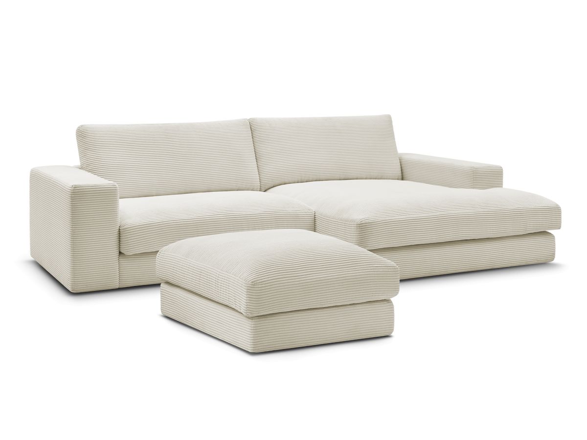 Bobochic Leonard Ecksofa mit Pouf 274 × 159 cm