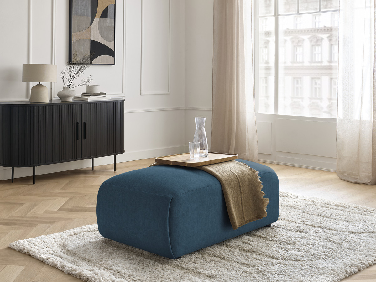 Bobochic Jana Pouf 63 × 114 cm Samt Blau