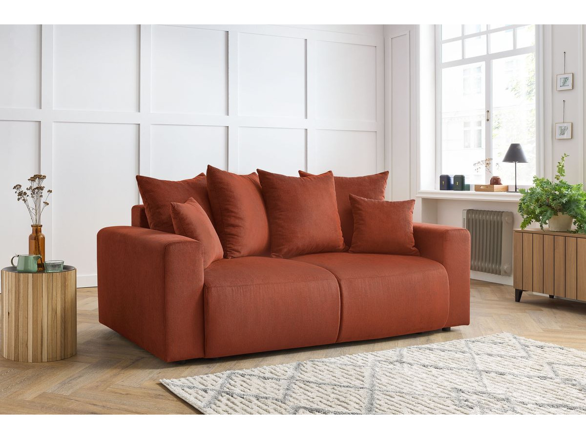 Bobochic Envy Sofa 2-Sitzer Cordsamt Orange