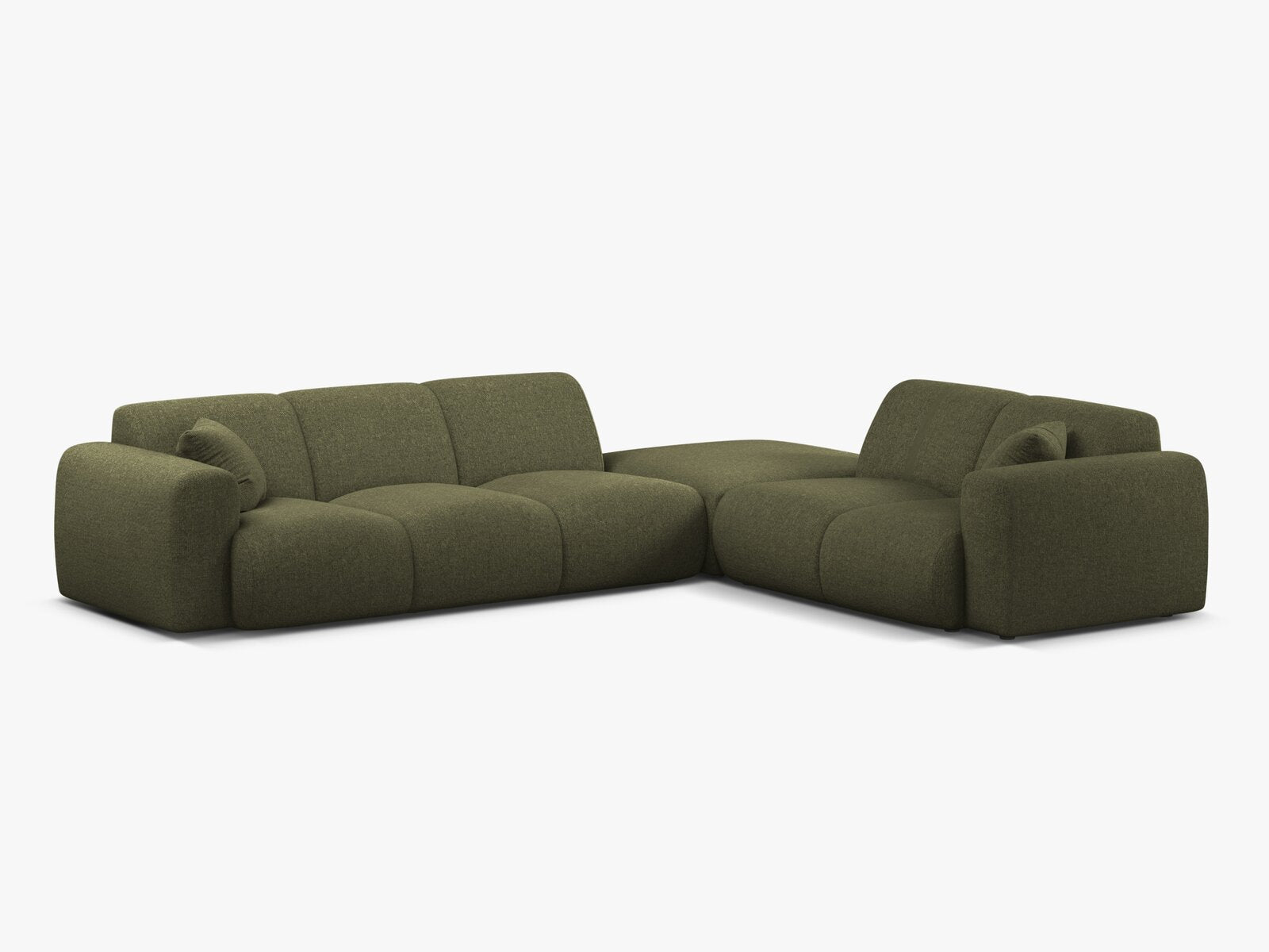 Micadoni Ecksofa Molino 6-Sitzer Rechts Chenille Eden Grün