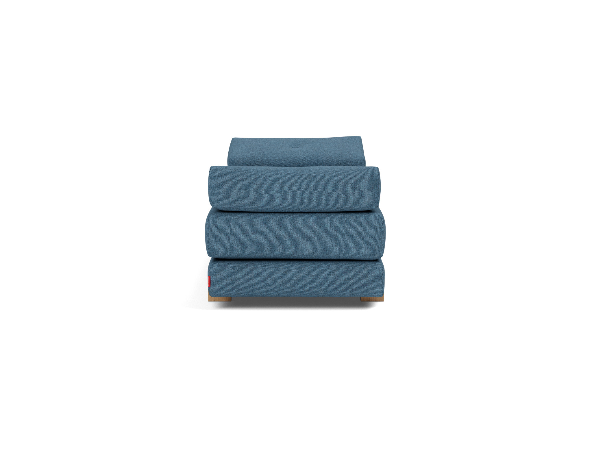 Tagesbett Sigmund Strukturierter Stoff Weda 302-Weda-Blue Beine Drip Eiche