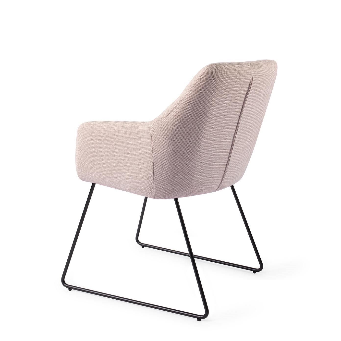 Jesper Home Esszimmerstuhl Noto Petal-Pink Slide Schwarz