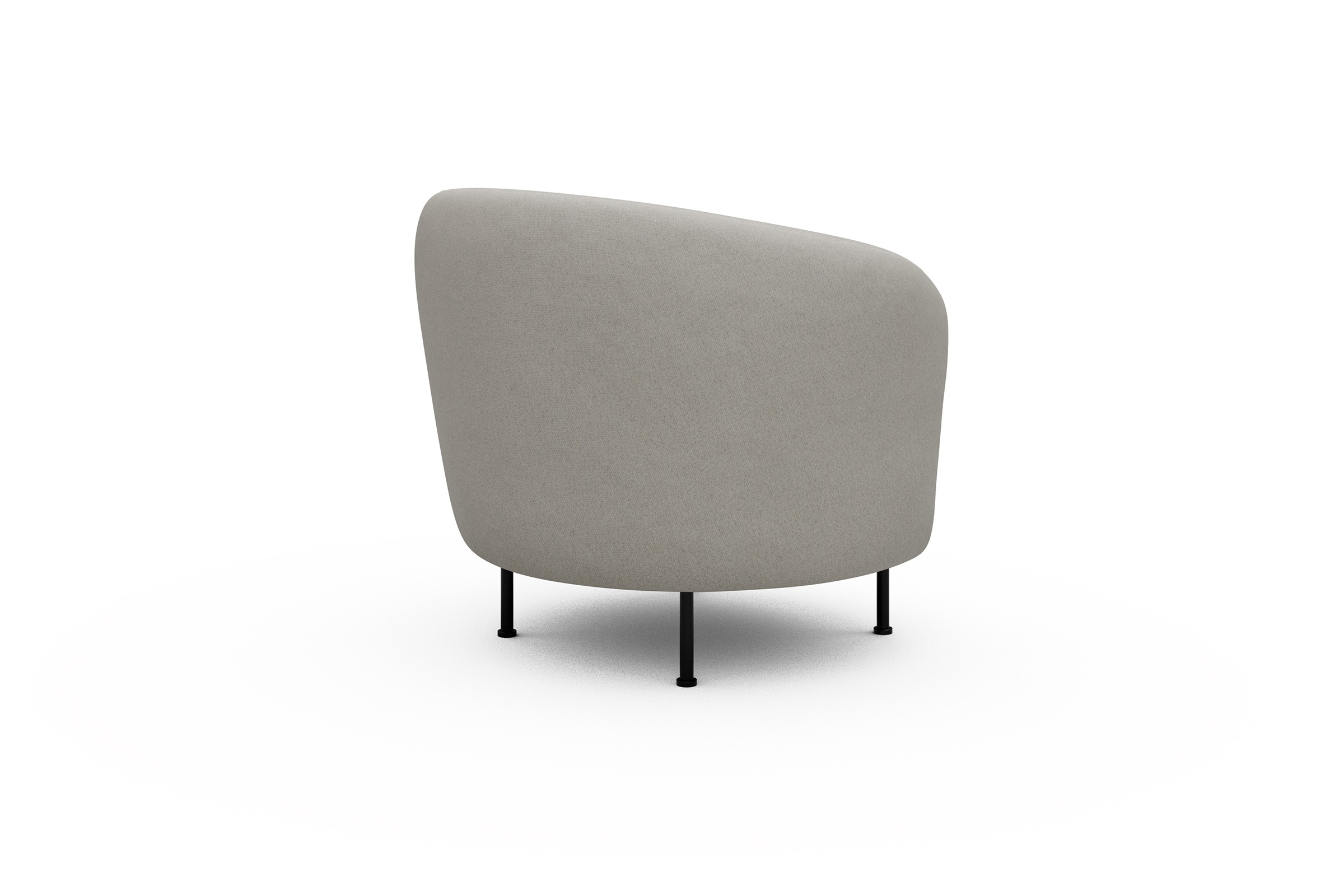 Sessel Ronda Metallbeine Schwarz Denari-Clean-Beige