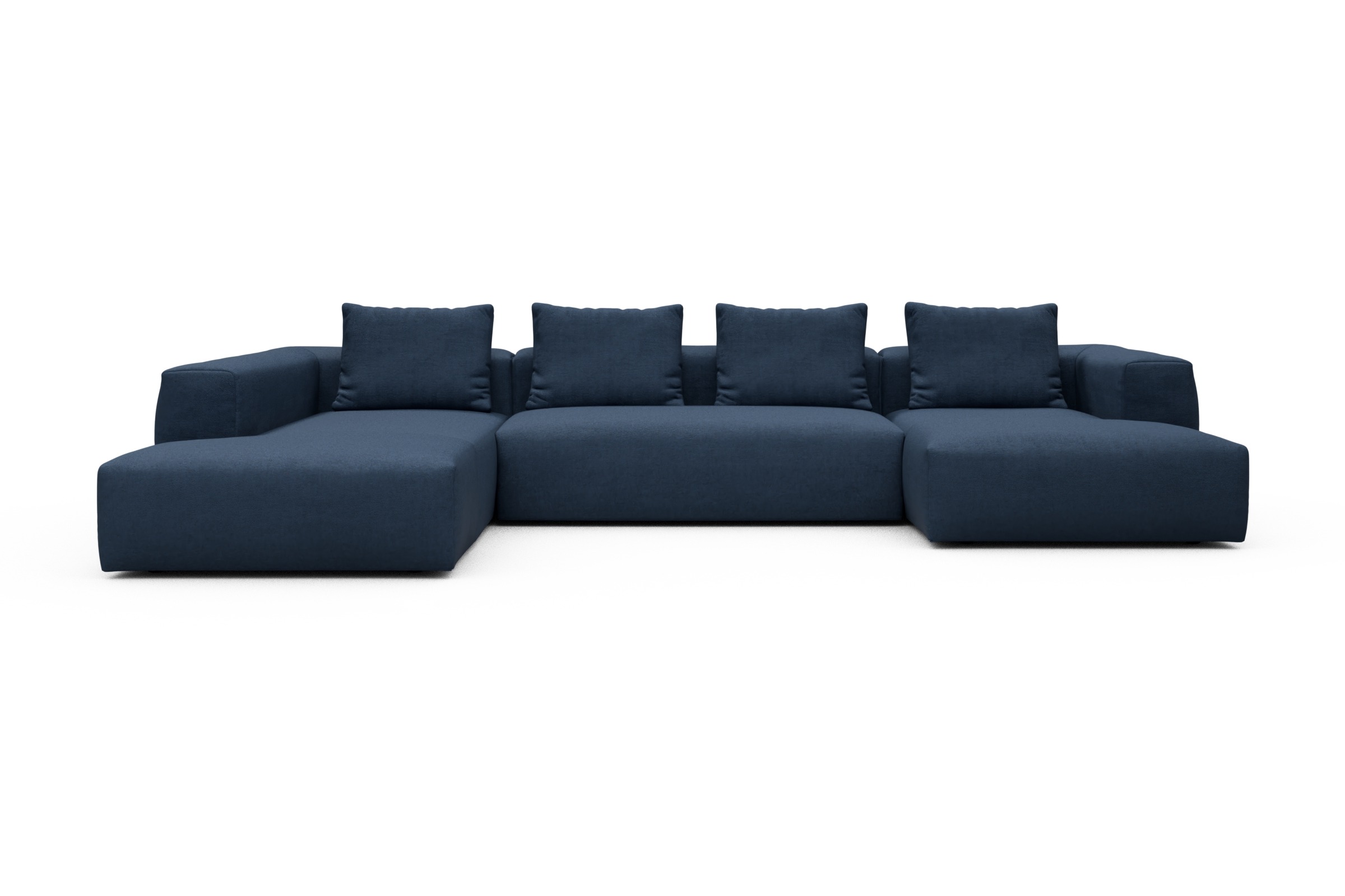 Skandi Home Wohnlandschaft Fred Relax-Ecke links mit 2-Sitzer und Chaiselongue rechts Weda-Blue moebelfaktor
