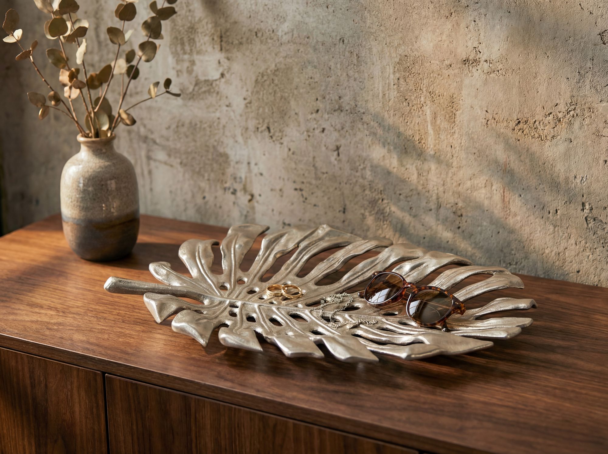 Dekoschale Skanland Aluminium Silber 36 × 29 × 4 cm