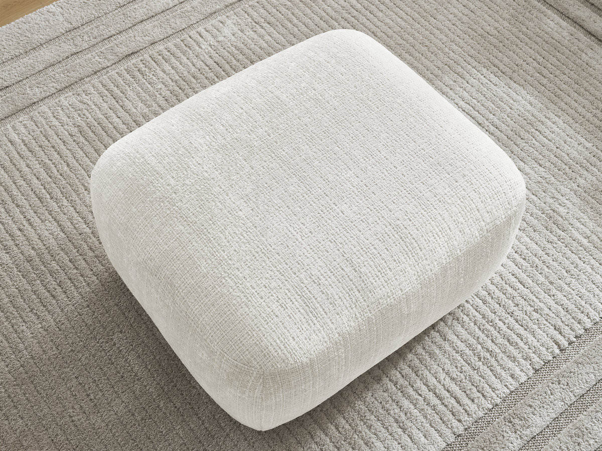 Bobochic Denise Pouf Strukturstoff Weiß