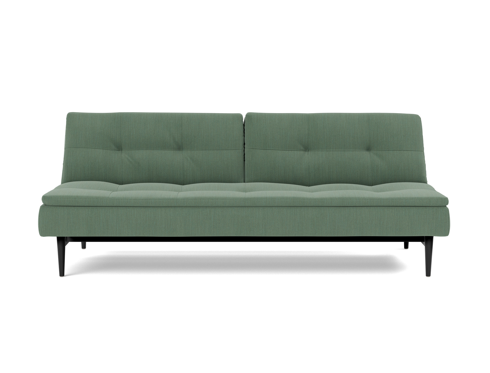 Schlafsofa Dublexo Flachgewebe Elegance 518-Green Beine Styletto Eiche schwarz