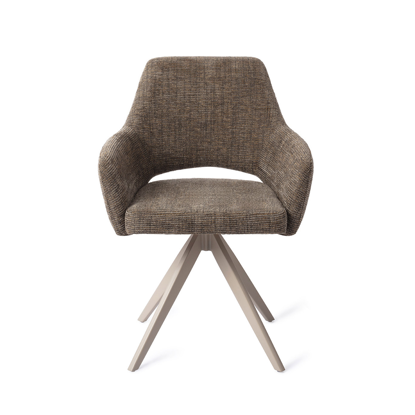 Jesper Home Esszimmerstuhl Yanai Checked Chestnut Turn Beige