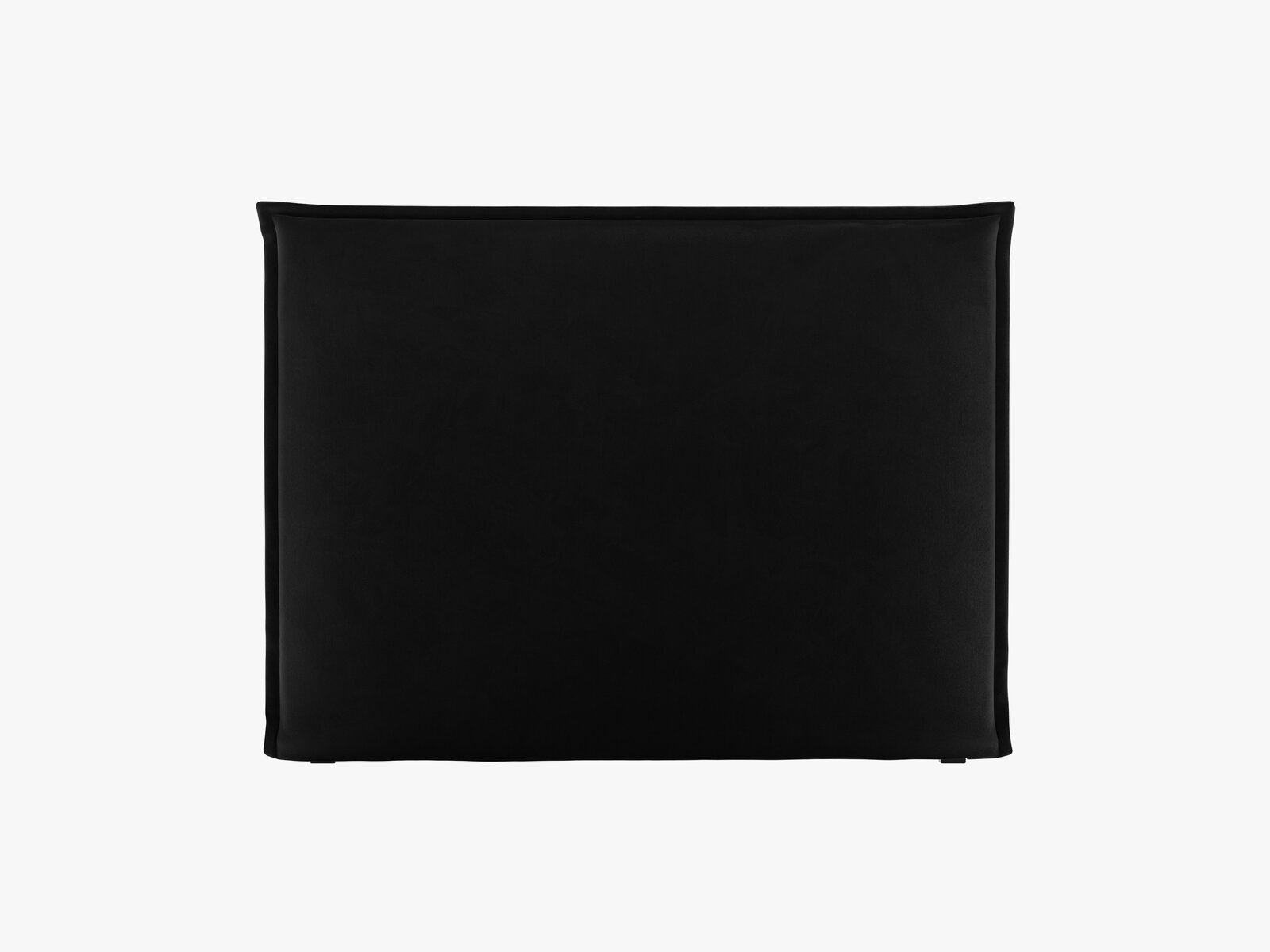 Micadoni Monica Samtiger Kopfteil 140 cm (H 120 cm) Samt Paris Schwarz 140x120