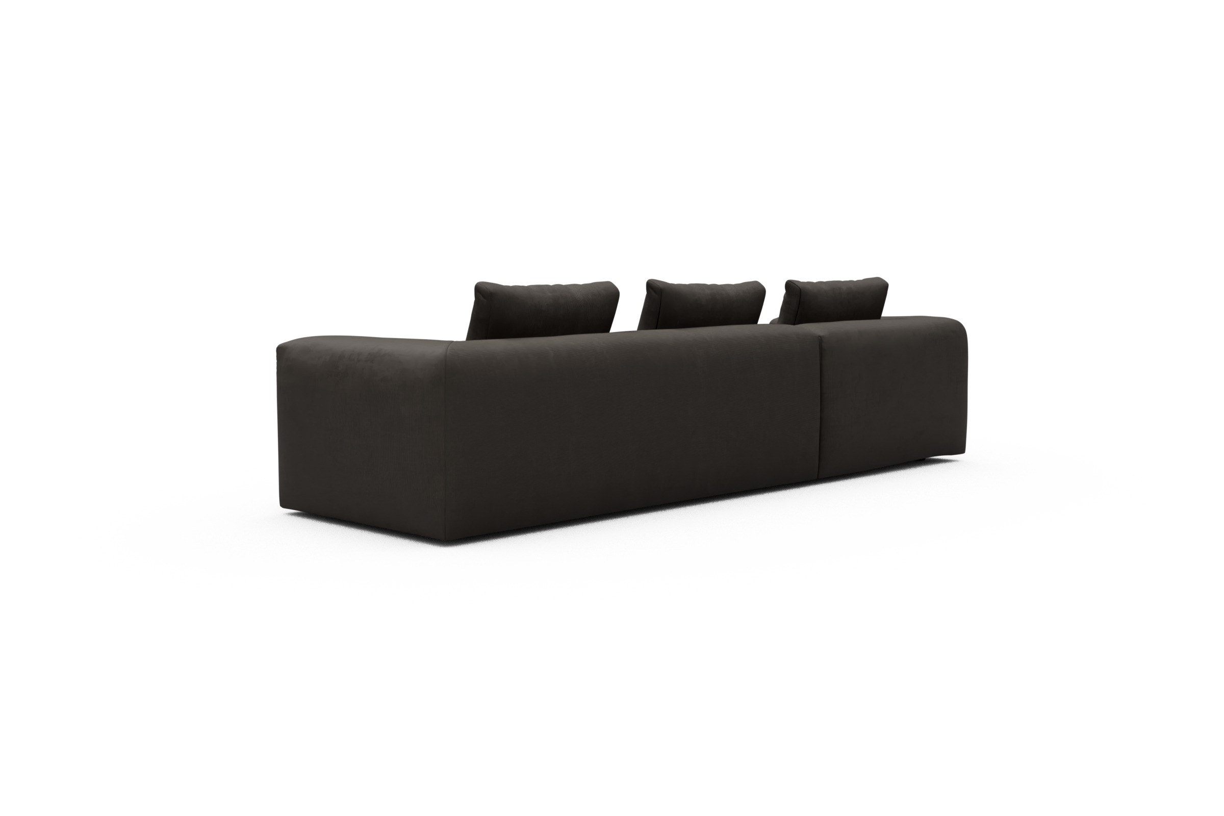 Ecksofa Fred Chaiselongue links mit 2,5-Sitzer Cordufine-Taupe