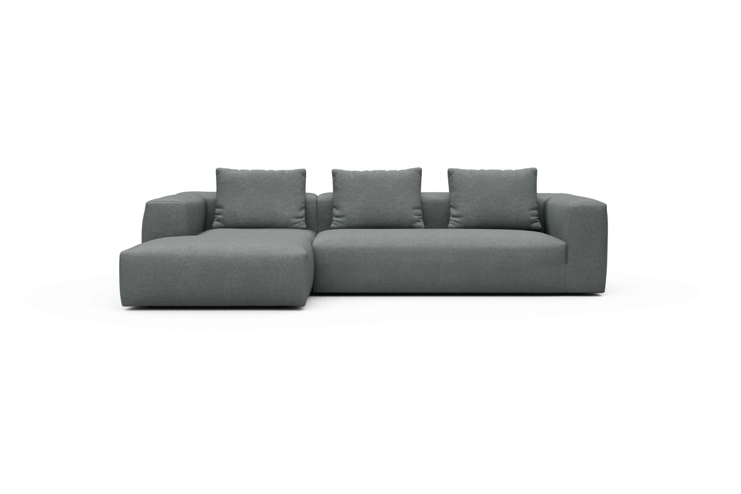 Skandi Home Ecksofa Fred Chaiselongue links mit 2,5-Sitzer Denari-Soft-Grey moebelfaktor