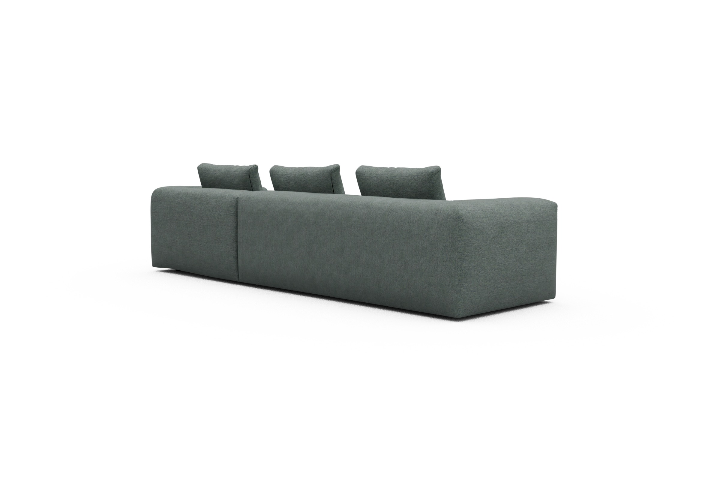 Ecksofa Fred Chaiselongue rechts mit 2,5-Sitzer Carreno-Ice-Blue