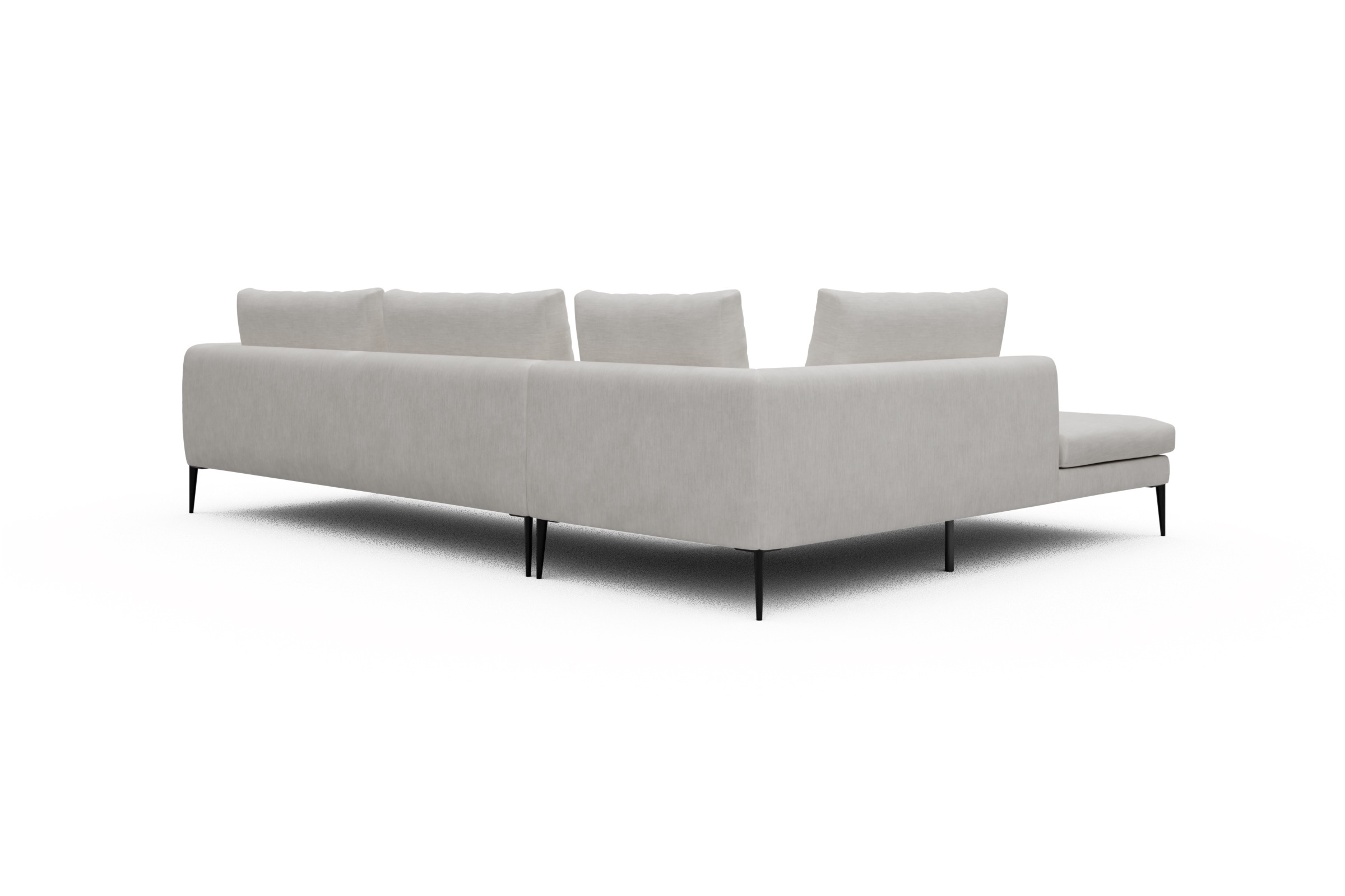 Ecksofa Paul Relax-Ecke rechts mit 3-Sitzer Vivus-Dusty-Off-White