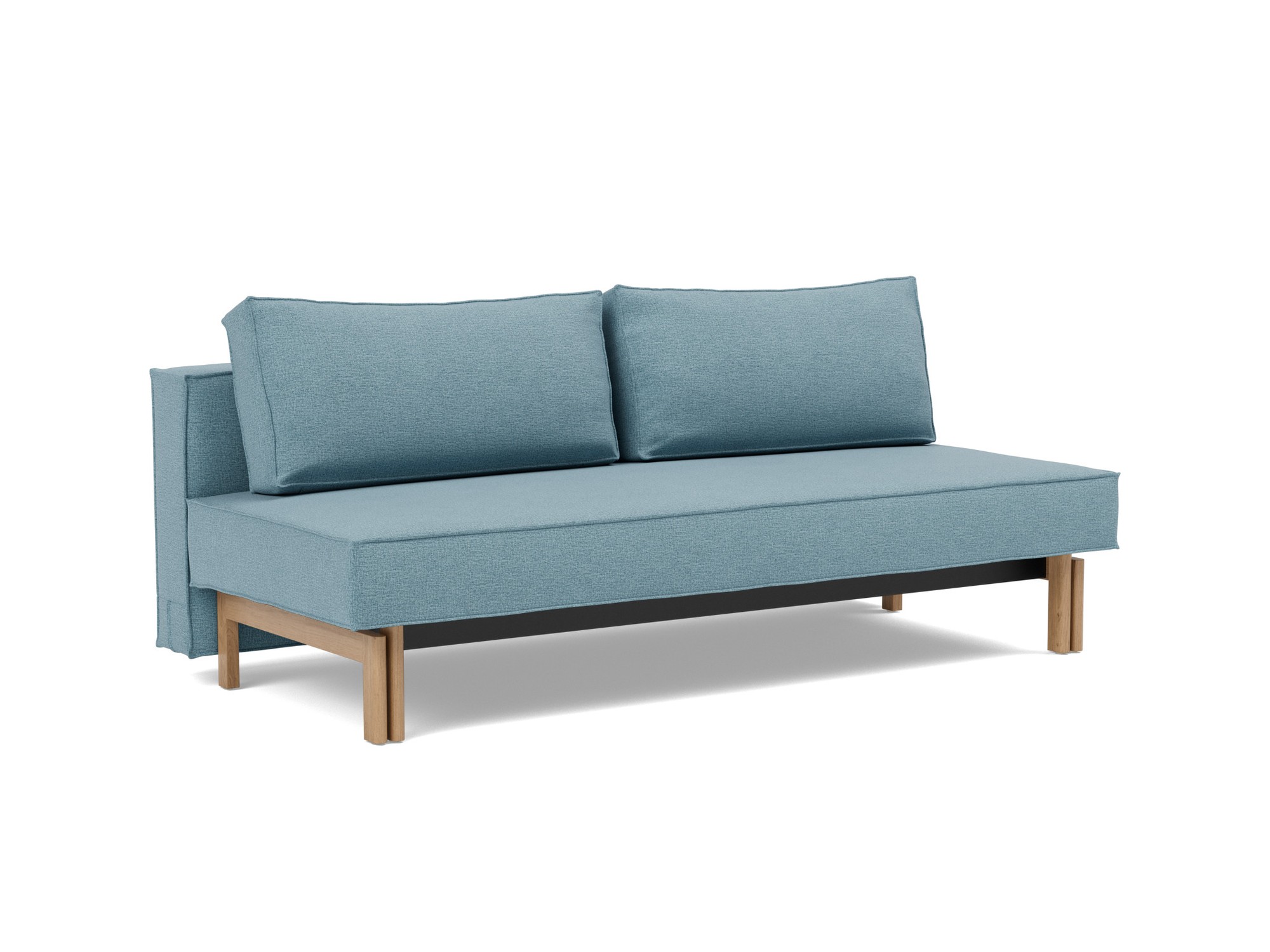 Schlafsofa Sly Flachgewebe Mixed Dance 525-Light-Blue Beine Eiche