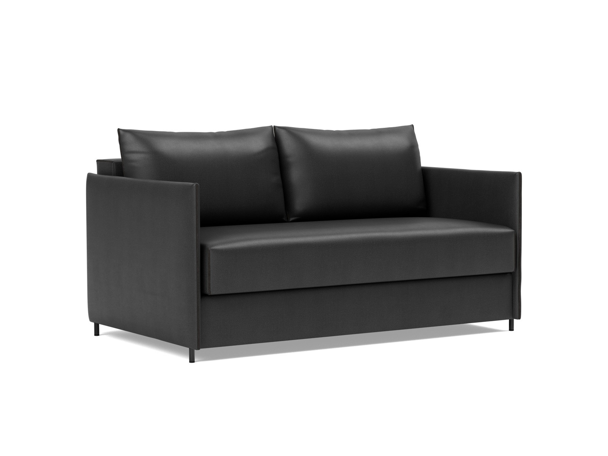 Schlafsofa Luoma Lederoptik Faunal 550-Black