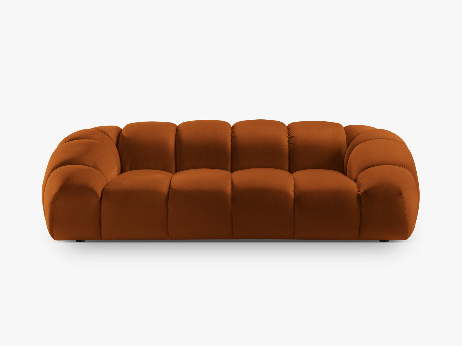 Micadoni Sofa Diana 3-Sitzer XL Samt Terrakotta