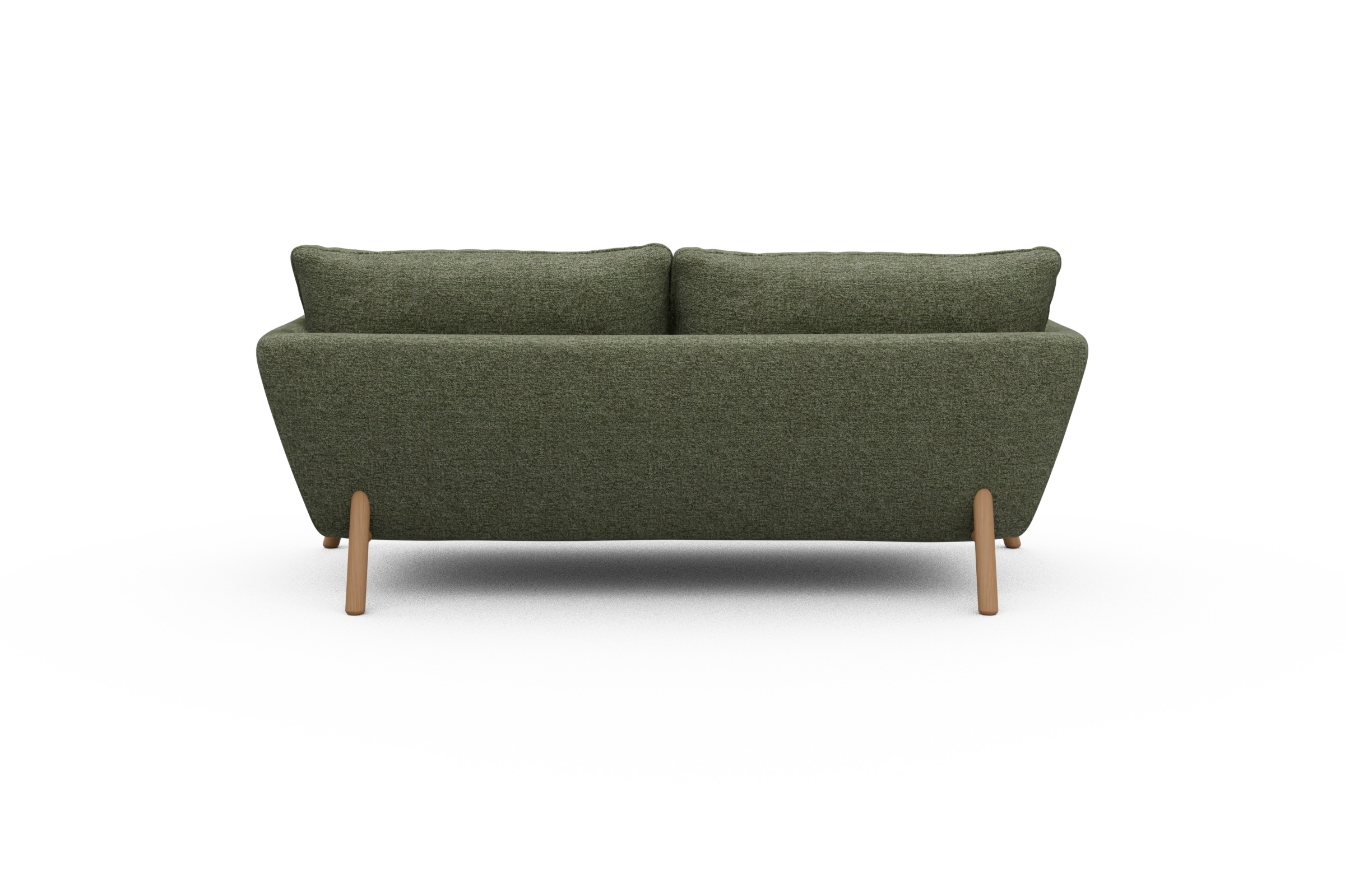 Sofa Emil 2-Sitzer Beinfarbe Eiche Natur Carreno-Vivid-Green