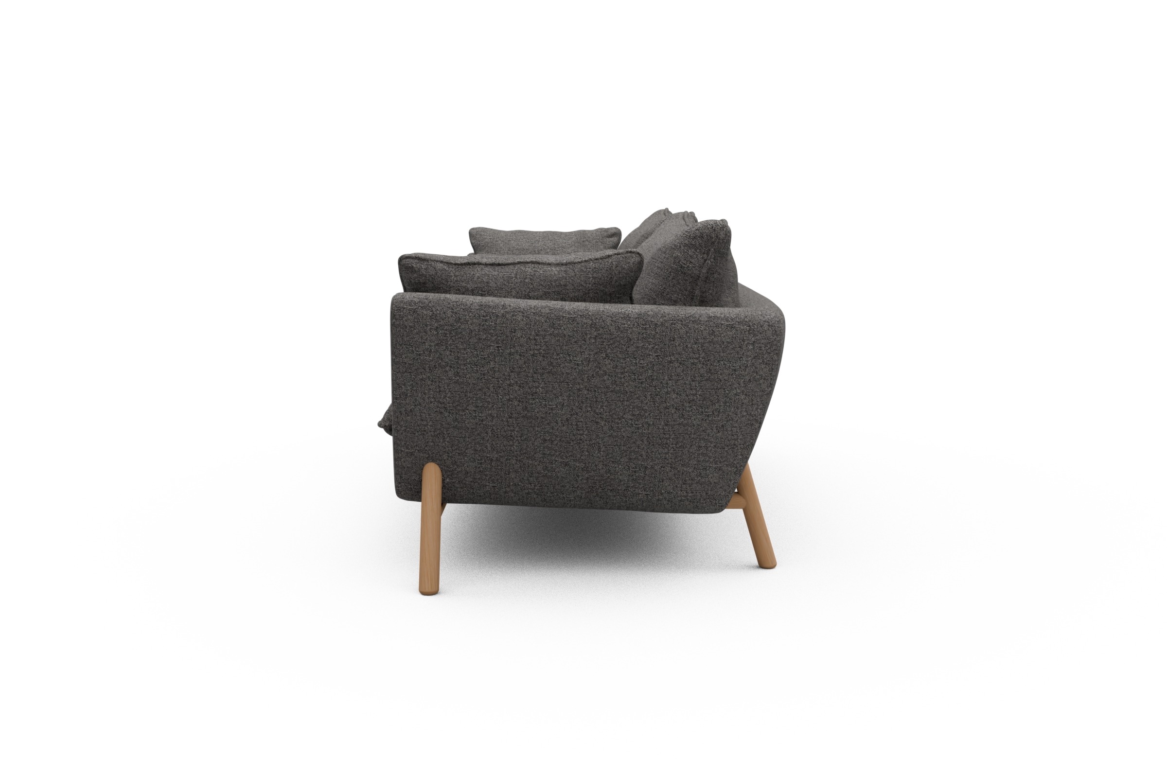 Sofa Emil PREMIUM 3-Sitzer Beinfarbe Eiche Natur Carreno-Salt-and-Pepper