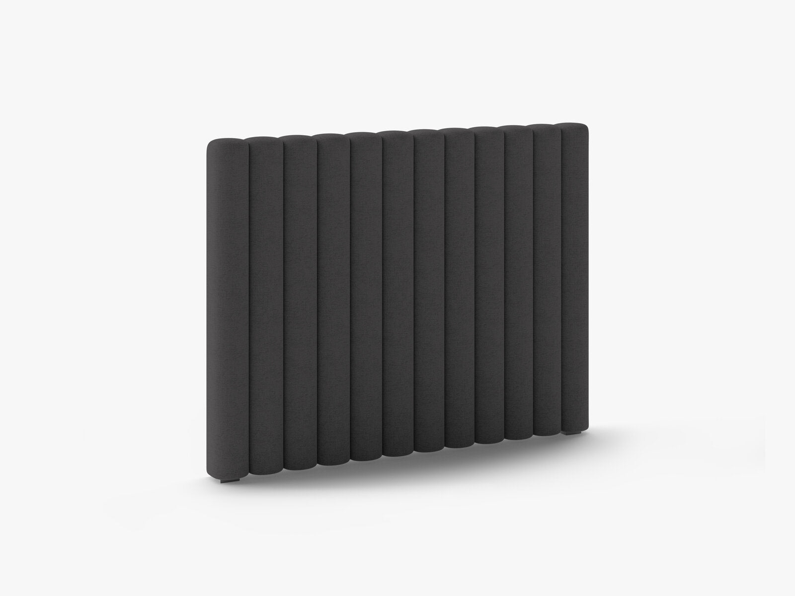 Micadoni Mistero Samtiger Kopfteil 80 cm Strukturierter Stoff Moly Anthrazit 120x95