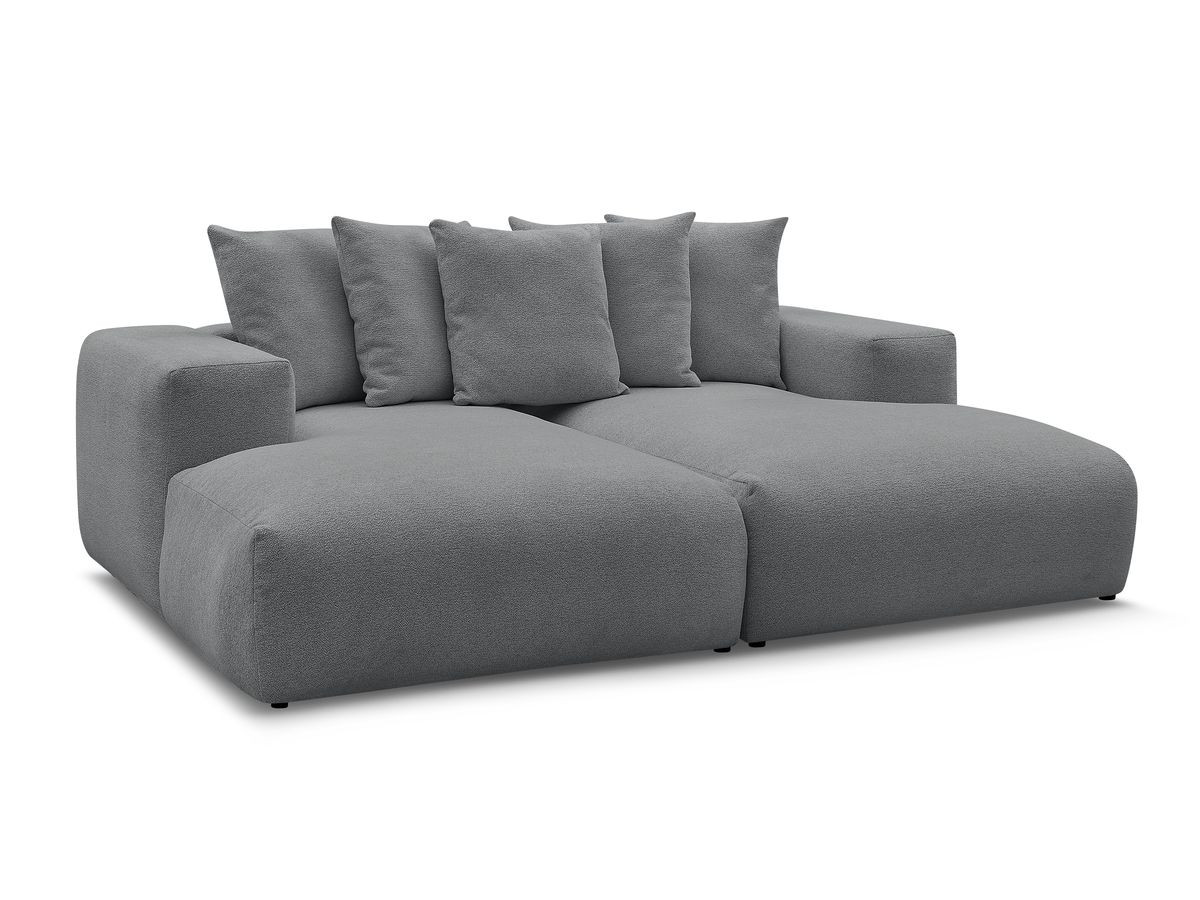 Bobochic Voltaire Sofa 4-Sitzer 248 × 170 cm Melange-Stoff Dunkelgrau