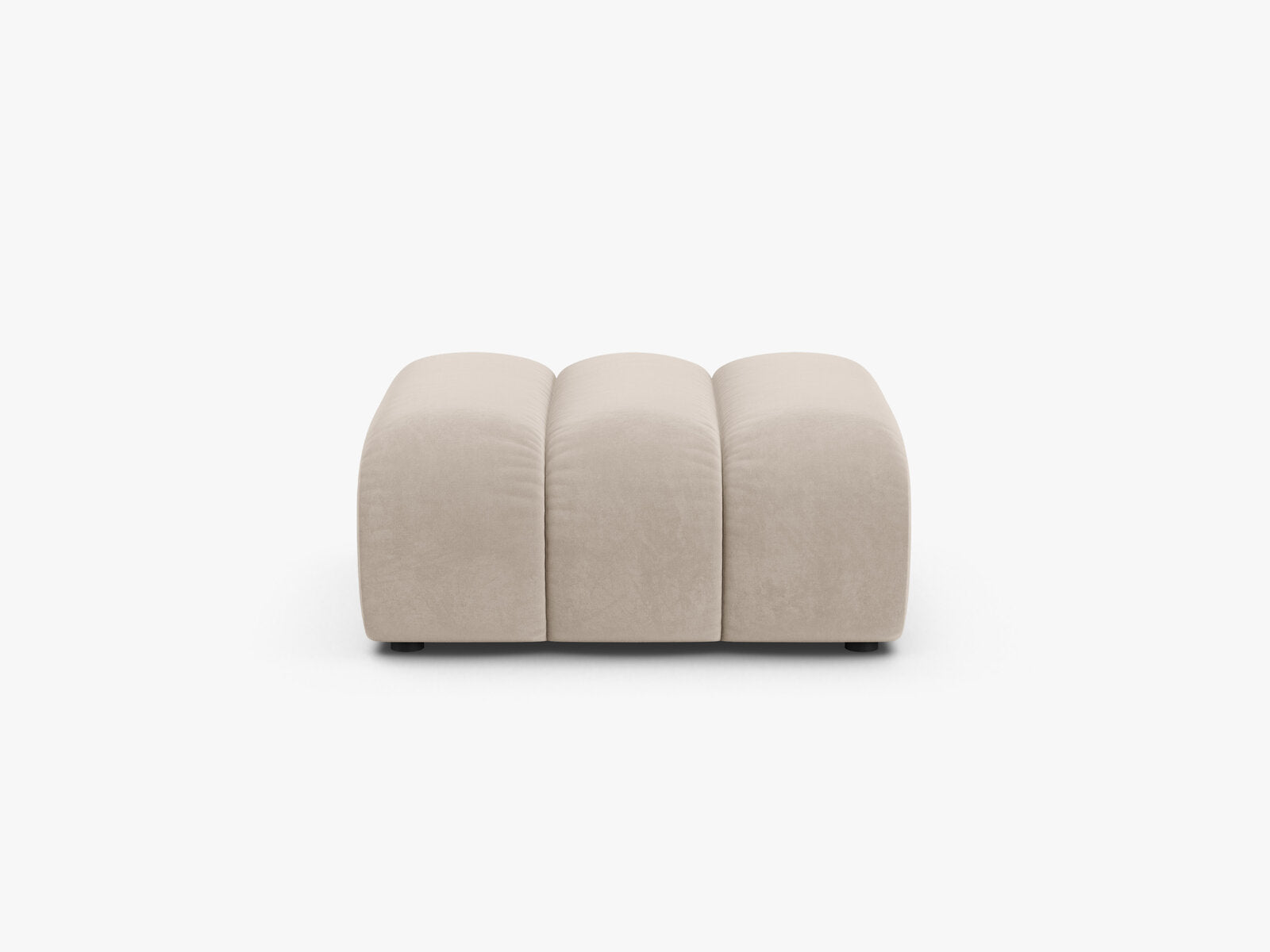 Micadoni Hocker Lupine Samt Salvador Beige