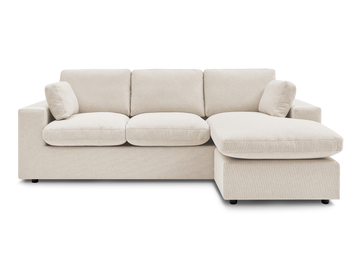 Bobochic Belair Ecksofa 220 × 139 cm Stoff Beige