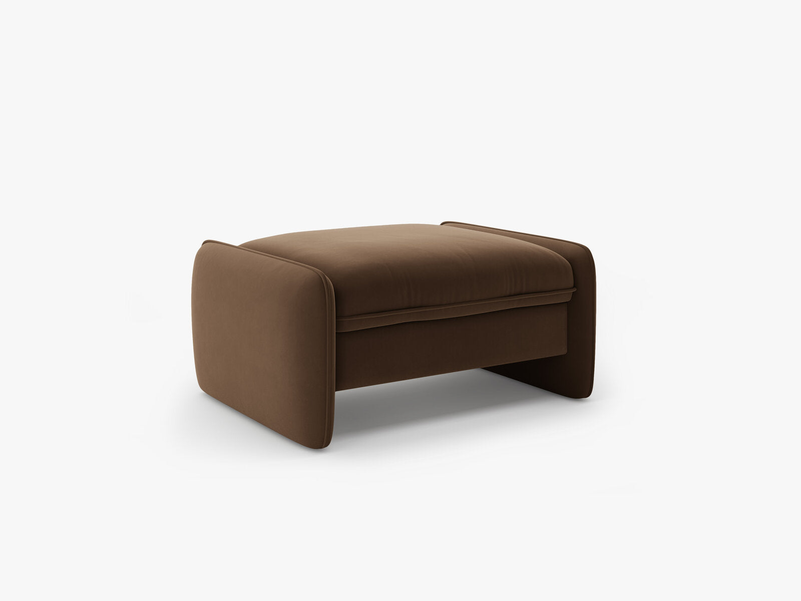 Micadoni Georgia Pouf Samt Magic Velvet Schokolade
