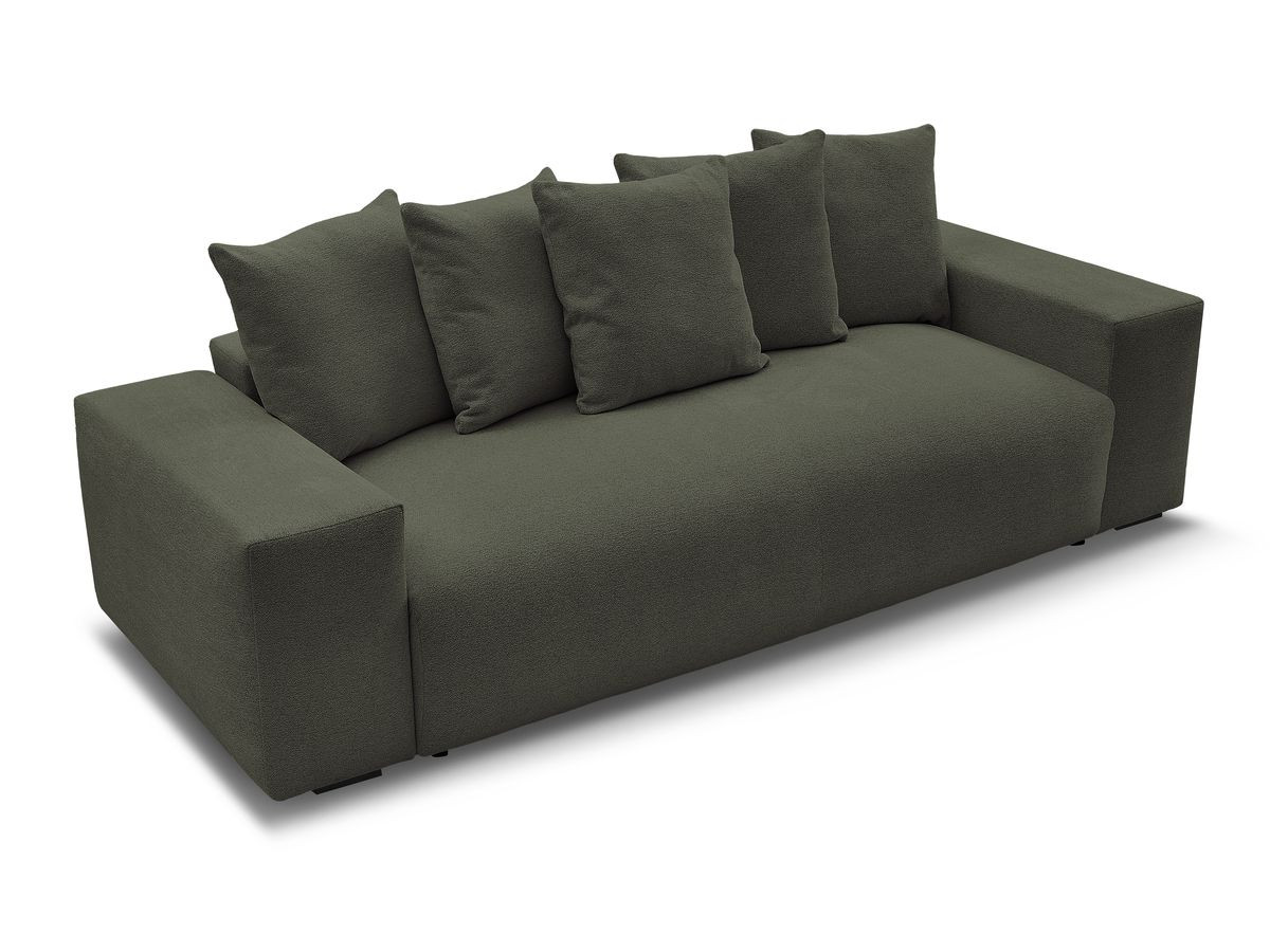 Bobochic Voltaire Sofa 3-Sitzer 280 × 124 cm Melange-Stoff Grün