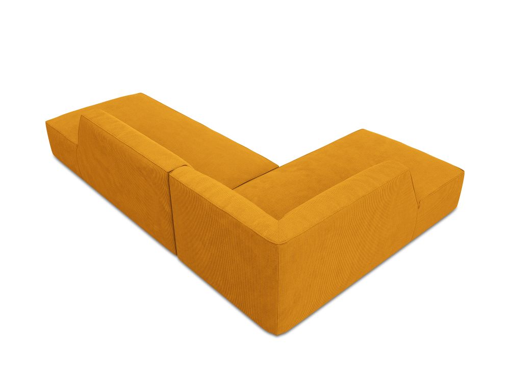 Cosmopolitan Design Ecksofa Siena 4-Sitzer offen Kord Scala Gelb Links