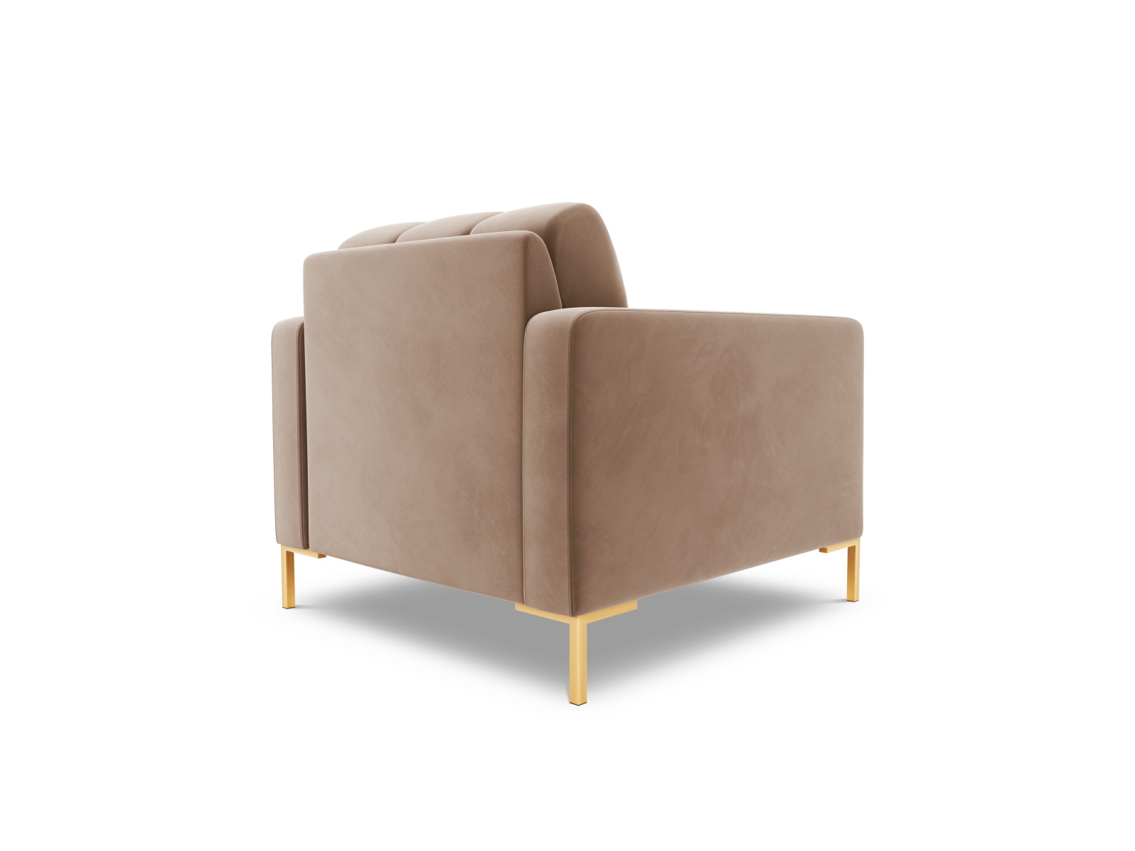Cosmopolitan Design Sessel Bali Samt Bluvel Beige Beine Gold