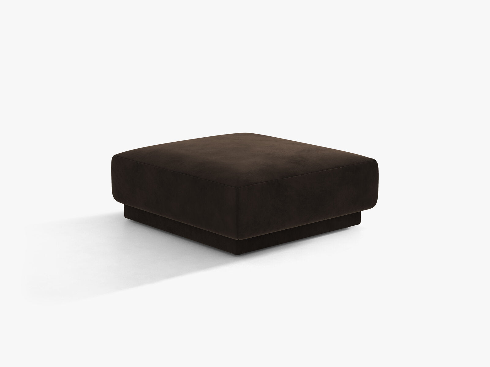 Micadoni Hocker Miley 1-Sitzer Samt Bluvel Dunkelbraun