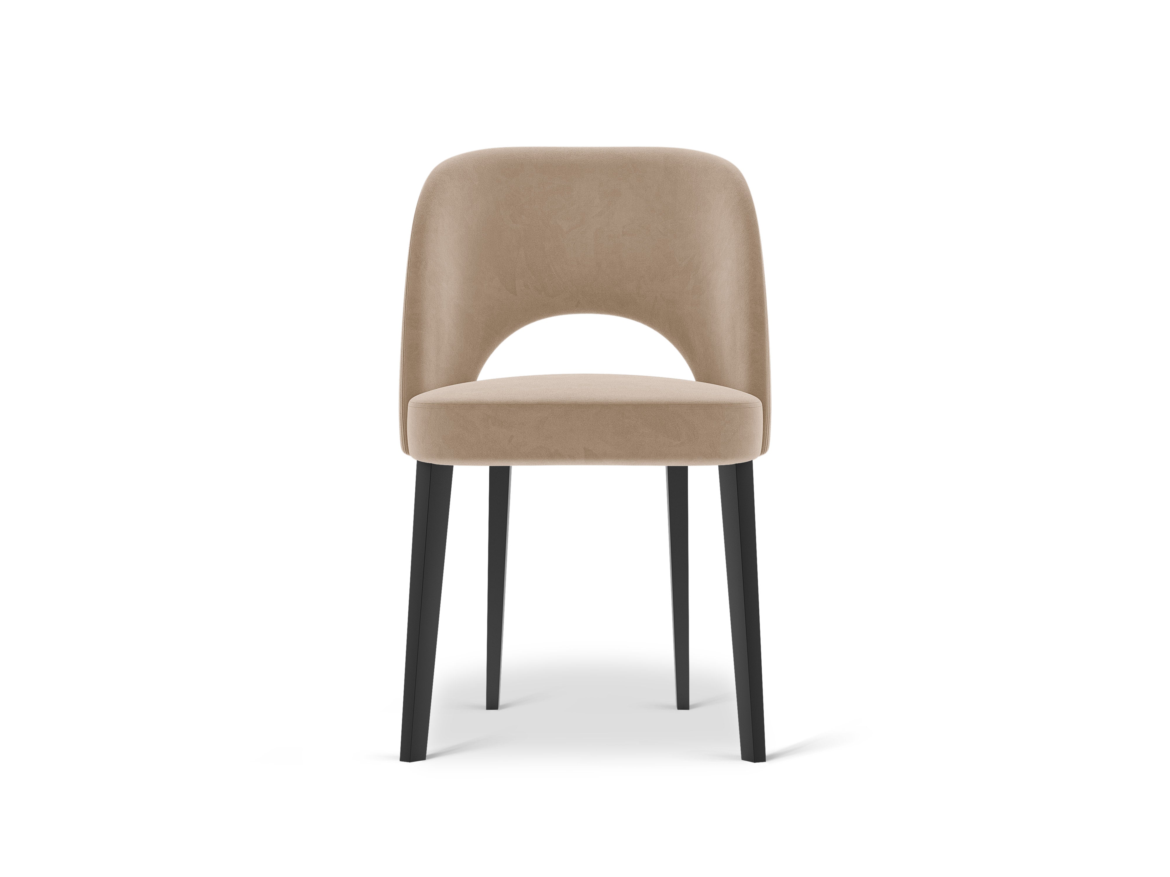 Micadoni Bowe Samtiger Stuhl Samt Magic Velvet Mandelbeige