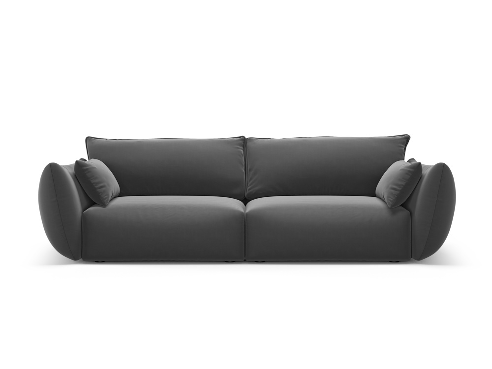 Cosmopolitan Design Sofa Matera 3-Sitzer Samt Salvador Dunkelgrau