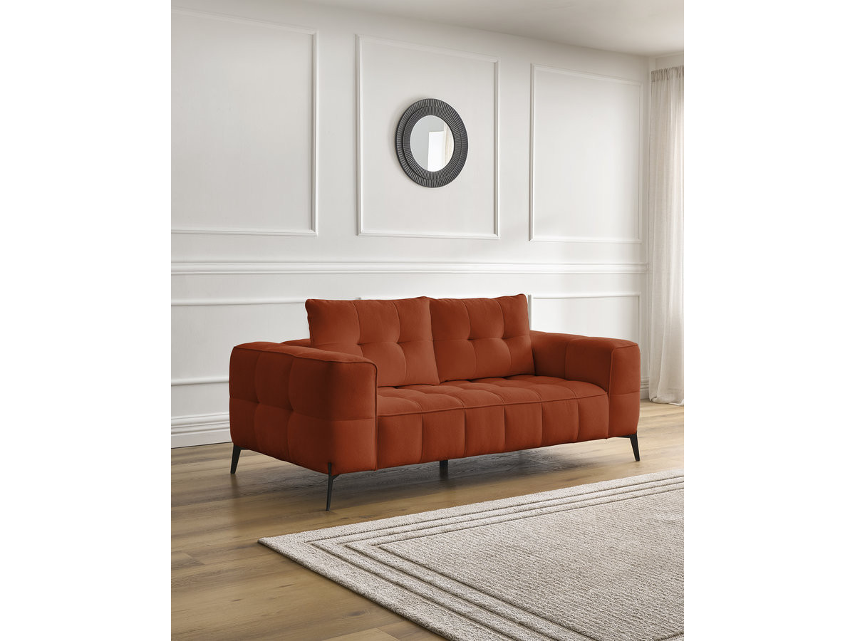 Bobochic Anis Sofa 2-Sitzer Strukturstoff Orange