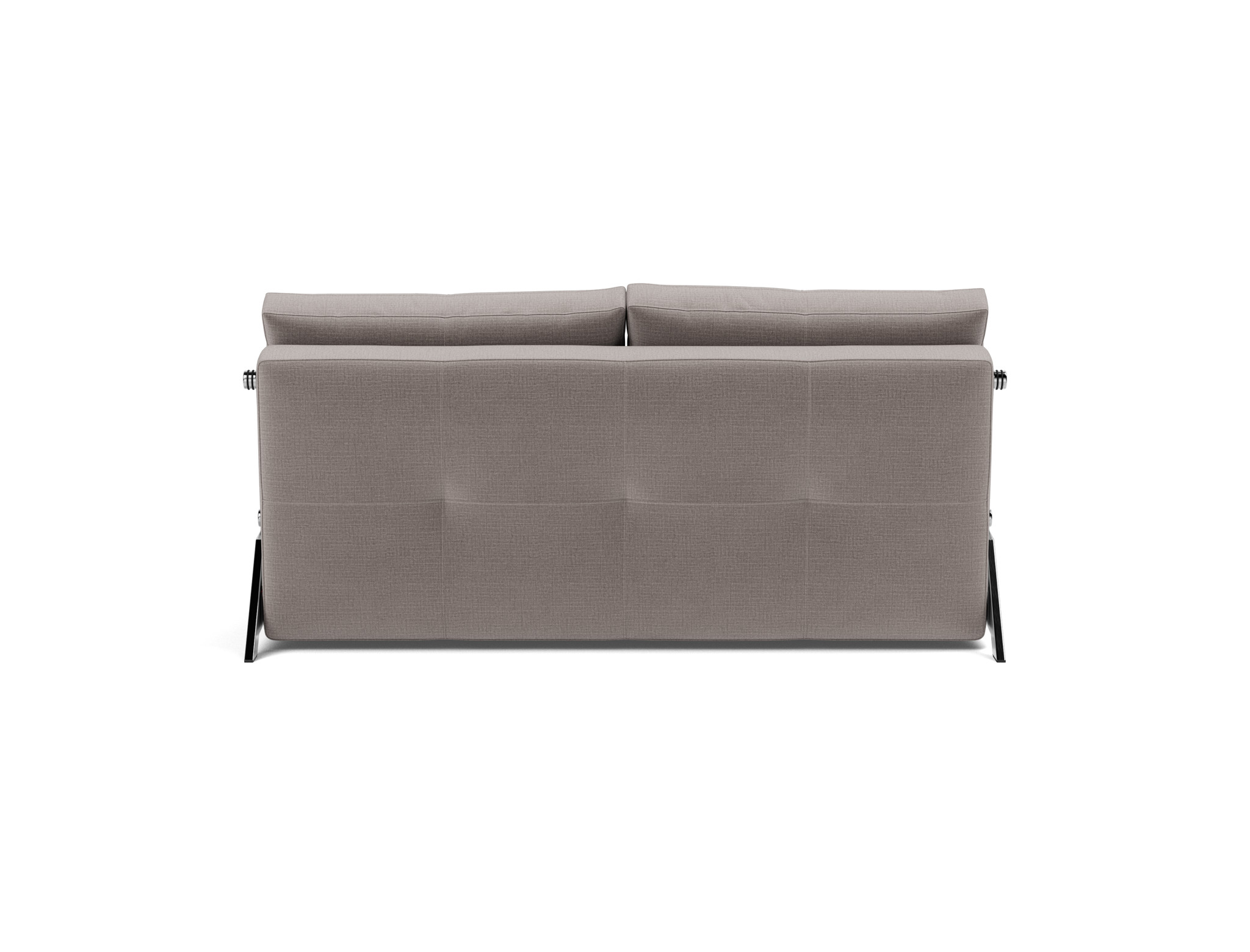 Schlafsofa Cubed 160 Chenille Esina 418-Truffle Beine Chrom