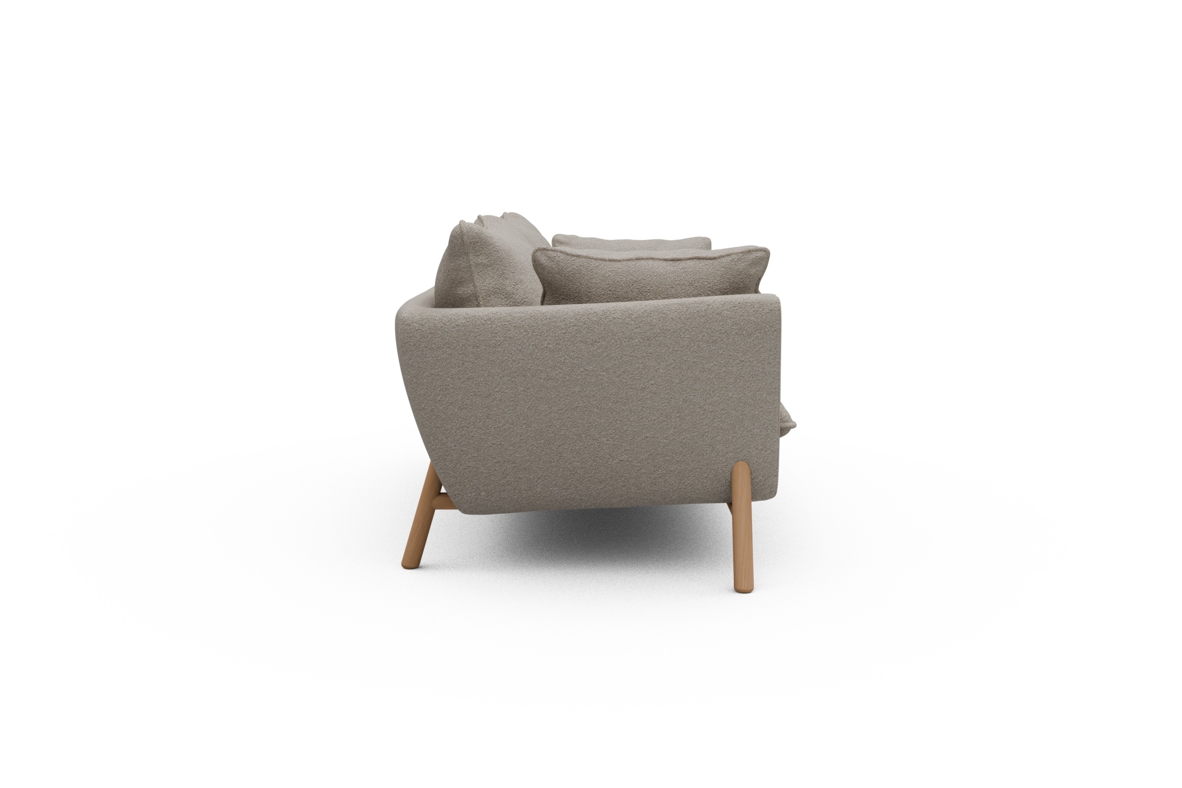Sofa Emil PREMIUM 2-Sitzer Beinfarbe Eiche Natur Aivi-Lace-Beige