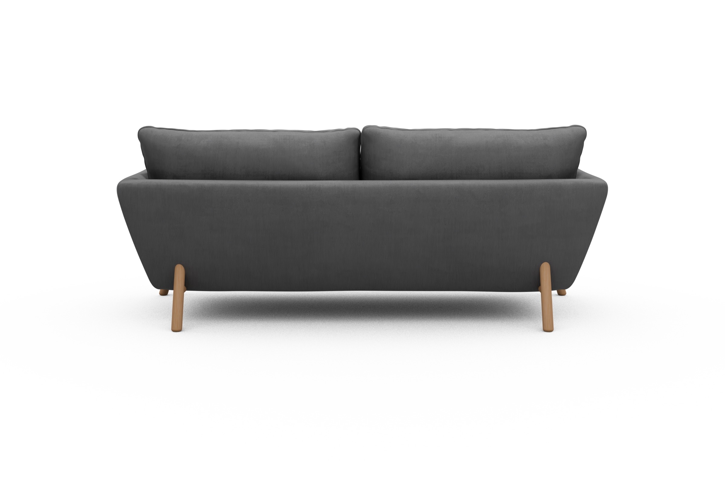 Sofa Emil 3-Sitzer Beinfarbe Eiche Natur Cordufine-Grey